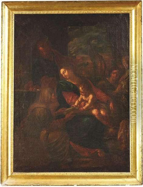 The Holy Family And St Anne Oil Painting - Carlo Maratta or Maratti