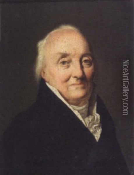 Portrait D'homme En Buste De Trois-quarts Vers La Gauche Oil Painting - Louis Leopold Boilly
