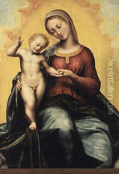 Madonna and Child Oil Painting - Giovanni Battista (Il Malosso) Trotti