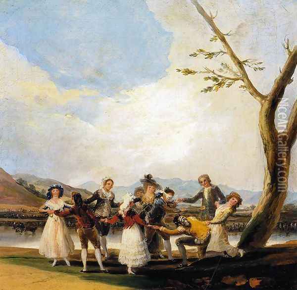 Blind Man's Buff Oil Painting - Francisco De Goya y Lucientes