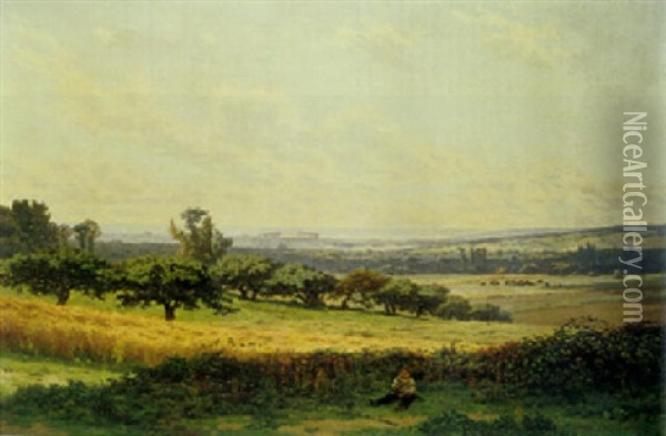The Valley Of Courtry, Seine-et-marne Oil Painting - Alexandre Sege
