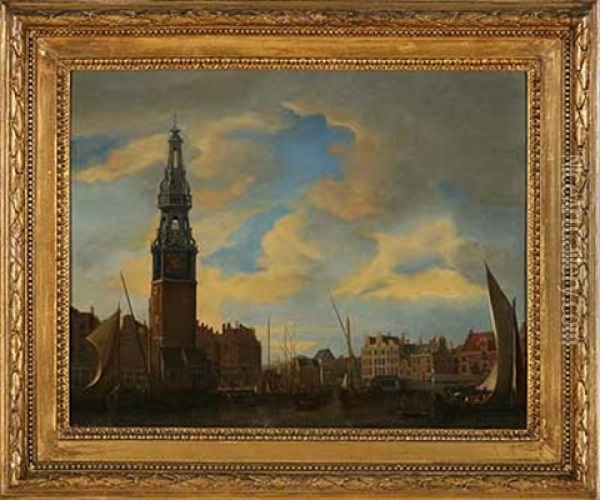 Der Westerbanturm Zu Amsterdam Oil Painting - Isaac Ouwater