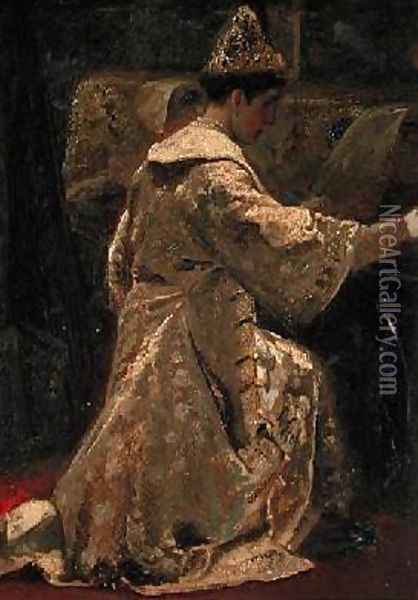 Tsar Alexej Mihailovich 1886 Oil Painting - Alexander Dimitrievitch Litovtchenko