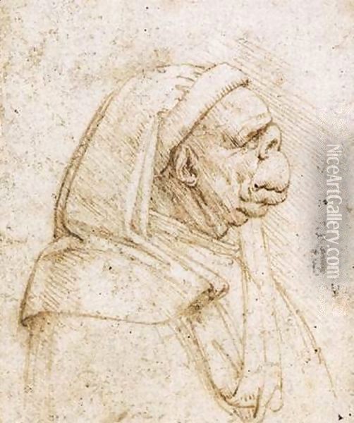 Caricature 2 Oil Painting - Leonardo Da Vinci