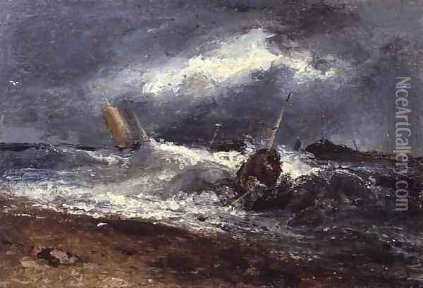 Storm Scene Oil Painting - Edwin Hayes