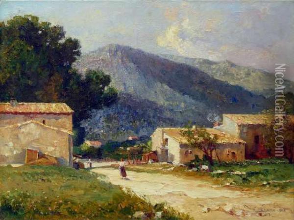 :hameau Provencal Oil Painting - Francois Maury