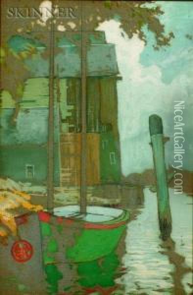 Harbor View Oil Painting - Henry George Keller