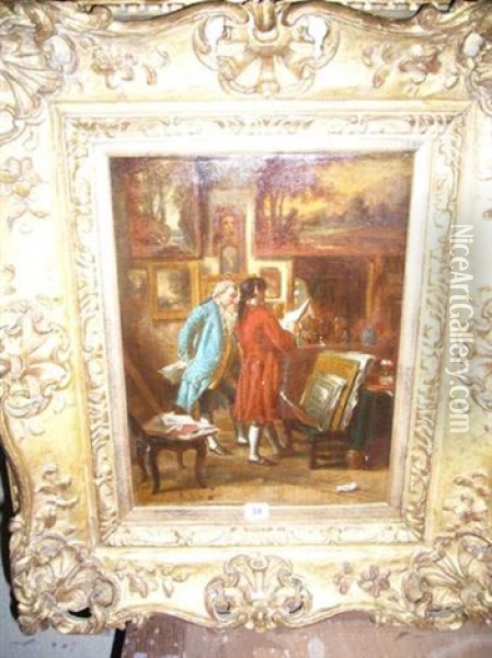 Le Cabinet Du Collectionneur Oil Painting - Jean Charles Meissonier