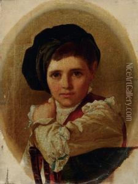 Ritratto Di Fanciullo Oil Painting - Eugenio Prati