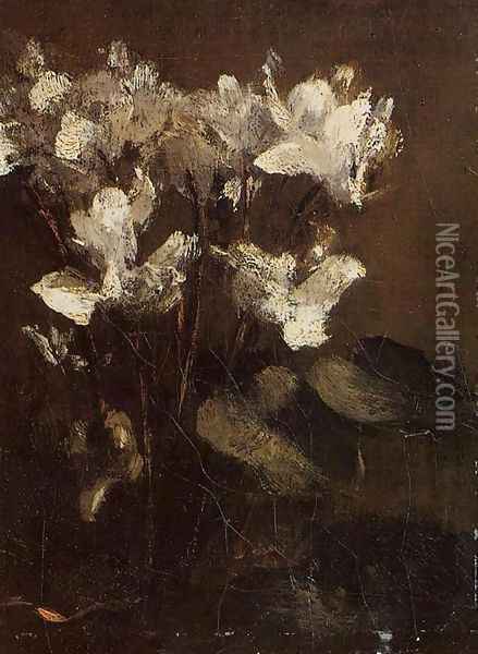 Fleurs, cyclamens Oil Painting - Ignace Henri Jean Fantin-Latour
