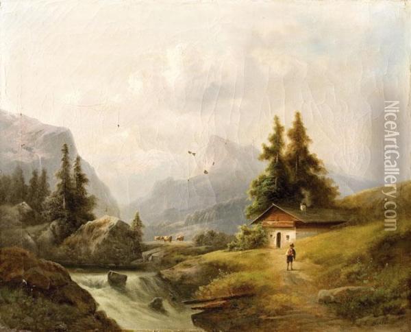 Alpesi Taj Oil Painting - Gustav Barbarini