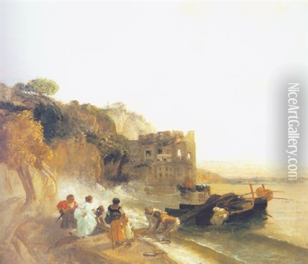 Ritorno Della Pesca Oil Painting - Eduardo Dalbono