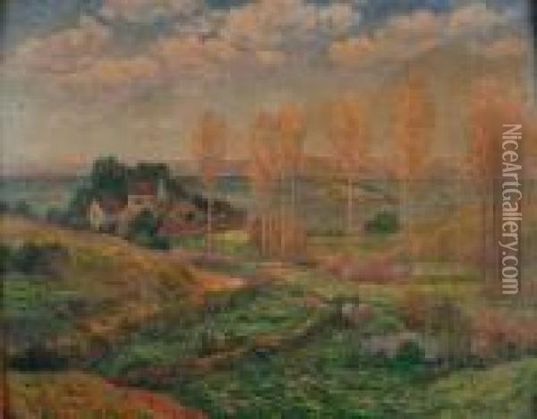 Paysage Breton La Vallee Detreboul Oil Painting - Ernest Ponthier De Chamaillard