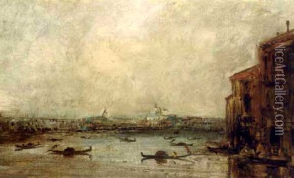 The Grand Canal, Venice Oil Painting - Edouard-Jacques Dufeu