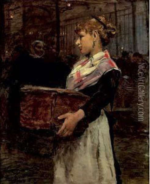 La Marchande Aux Halles Oil Painting - Victor-Gabriel Gilbert