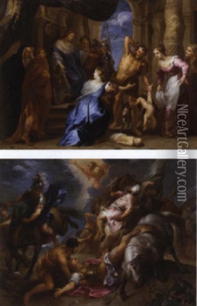 The Judgement Of Solomon Oil Painting - Erasmus Quellinus II