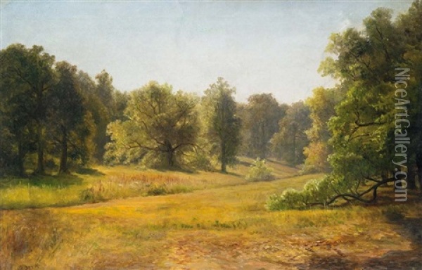 Park Oil Painting - Karoly Telepy