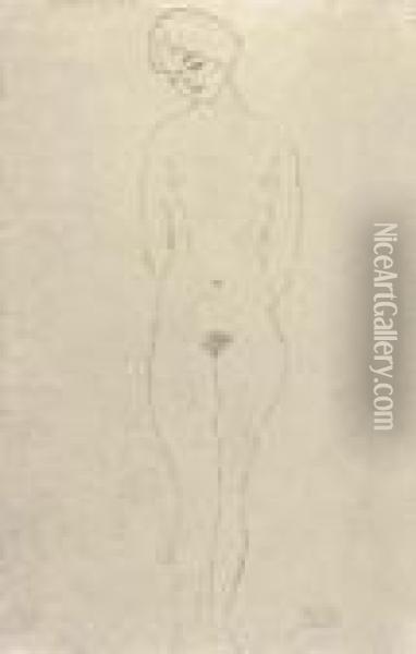 Studie Fur Die Freundinnen Oil Painting - Gustav Klimt