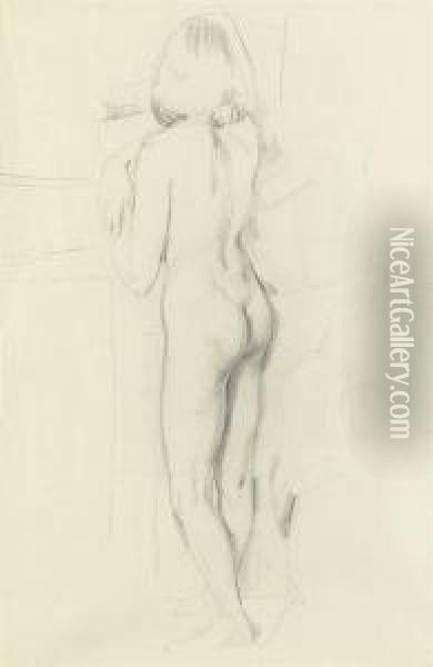 A Female Nude Oil Painting - Mainie Harriet Jellett