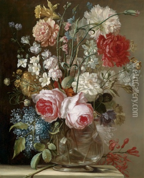 Ein Blumenstillleben Oil Painting - Ignaz Stern