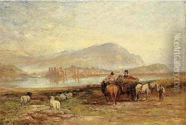 Conway Castle Oil Painting - David Cox the Elder