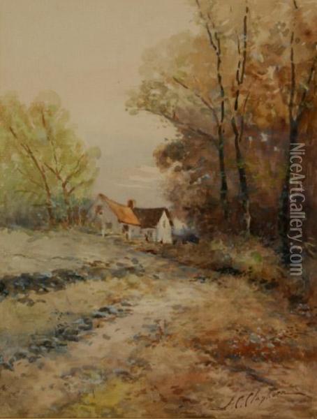 Peaceful Nook
And 
Golden Autumn Oil Painting - Joseph C. Claghorn