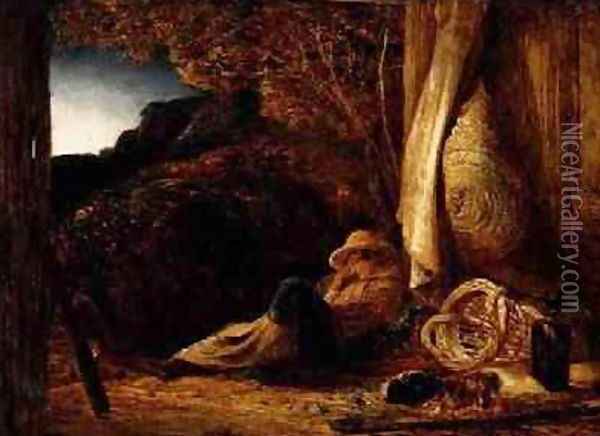 The Sleeping Shepherd, 1834 Oil Painting - Samuel Palmer
