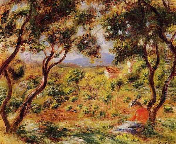 The Vineyards Of Cagnes Oil Painting - Pierre Auguste Renoir