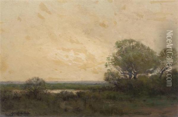 On The Marshes, Staten Island Oil Painting - Julian Onderdonk