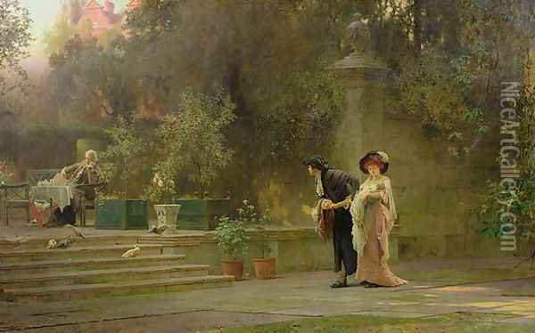 Married for Love, 1882 Oil Painting - Marcus Stone