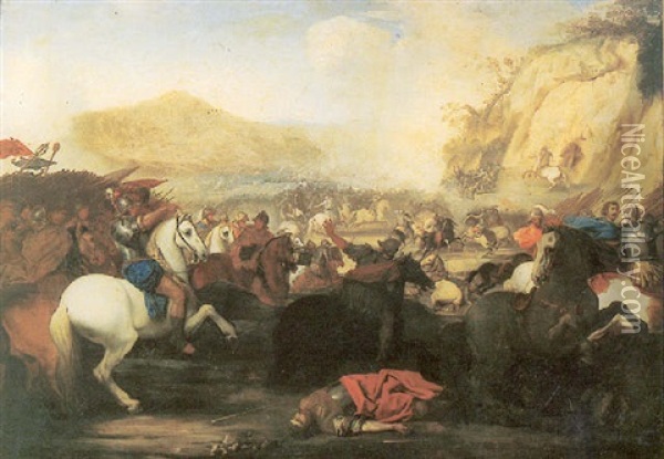 Charge De Cavalerie Oil Painting - Andrea di Leone
