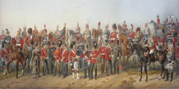 Tribute To The British Army Oil Painting - Orlando Norie