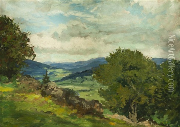 Berglandschaft Oil Painting - Gustav Macoun
