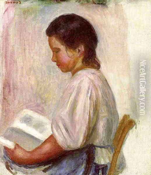 Young Girl Reading3 Oil Painting - Pierre Auguste Renoir