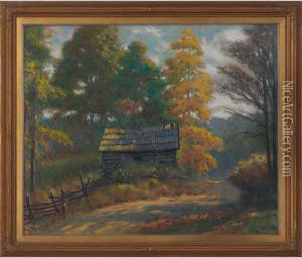 In Brown Co. Indiana Oil Painting - Robert Marshall Root