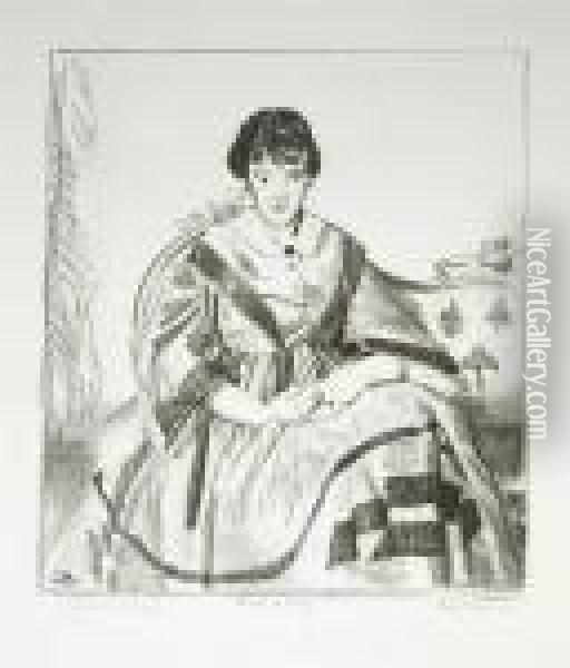 Study Of Mary Oil Painting - George Wesley Bellows