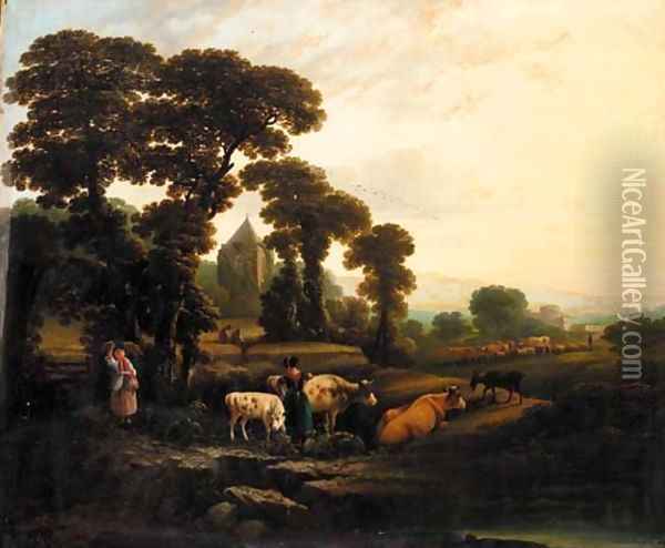 Summertime Oil Painting - William Frederick Witherington