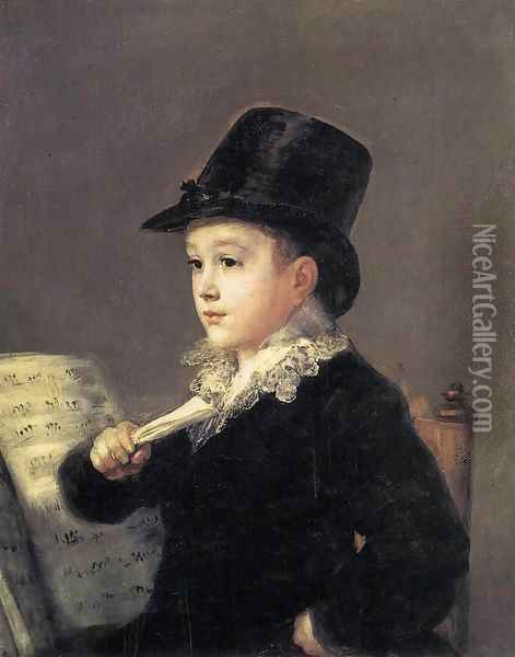Portrait of Mariano Goya, the Artist's Grandson 2 Oil Painting - Francisco De Goya y Lucientes