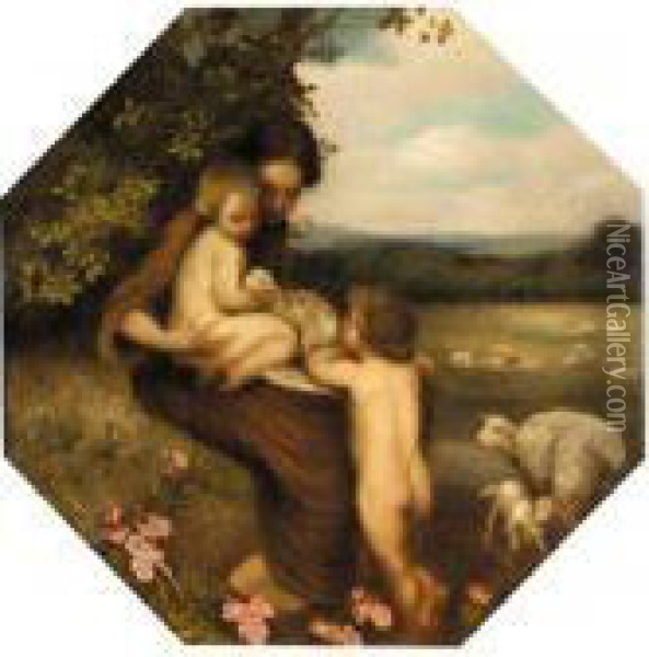 Motherhood Oil Painting - Edward William Stott