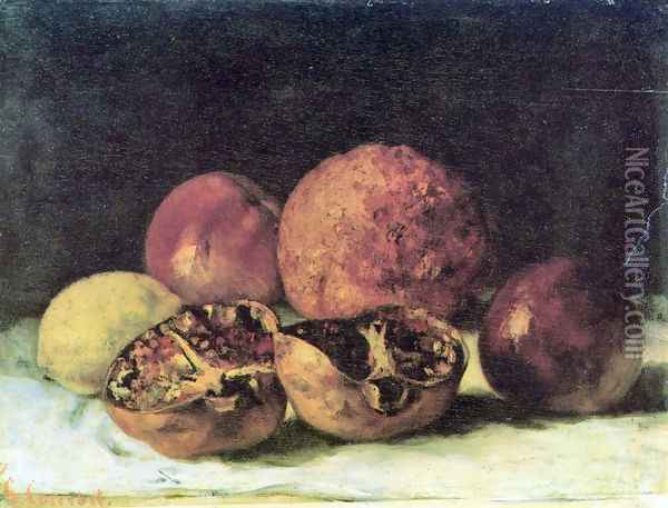 Pomegranates Oil Painting - Gustave Courbet