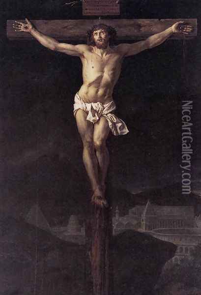 Christ on the Cross Oil Painting - Jacques Louis David