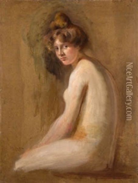 Desnudo Femenino (boceto) Oil Painting - Pablo Antonio Bejar Novella