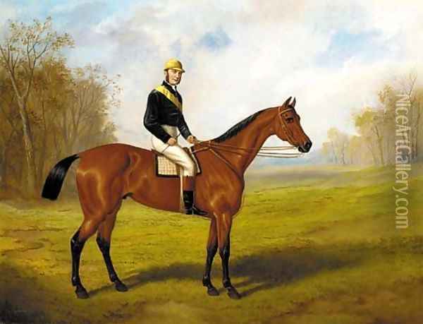 A racehorse with jockey up Oil Painting - Edward Benjamin Herberte