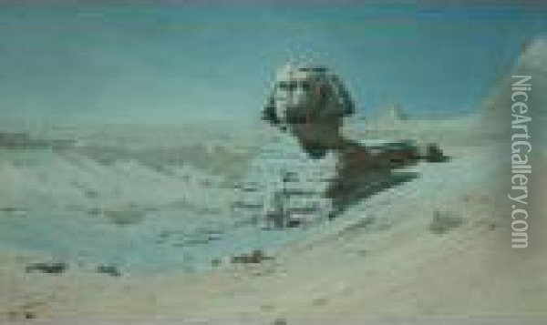 The Sphinx Oil Painting - Augustus Osborne Lamplough