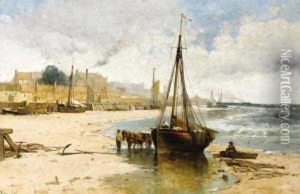 Cargo On The Beach Oil Painting - Andrew Melrose