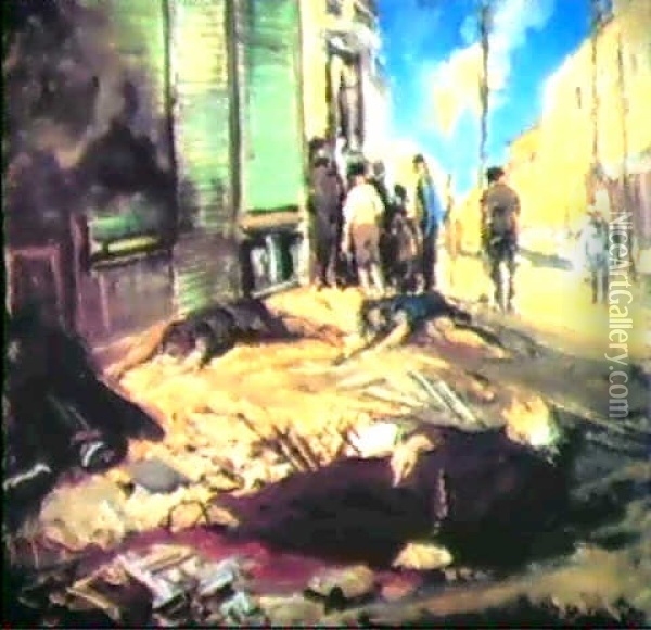 La Guerre D'espagne Oil Painting - Jacques-Emile Blanche