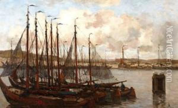 Vissershaven Oil Painting - Kees Van Waning