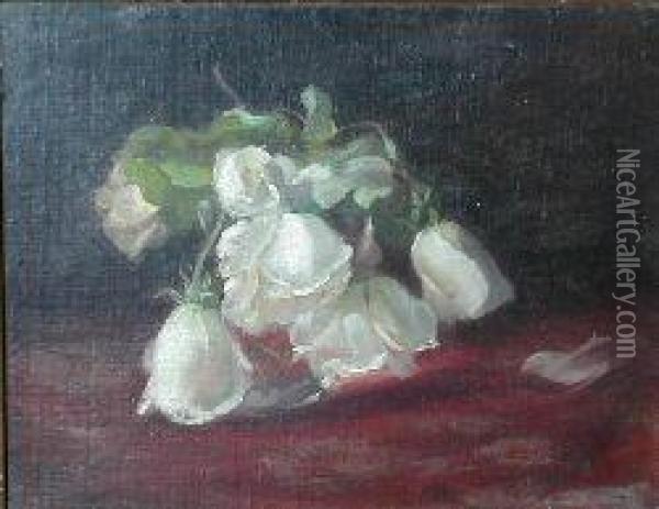Roses On A Table Oil Painting - Robert Crawford