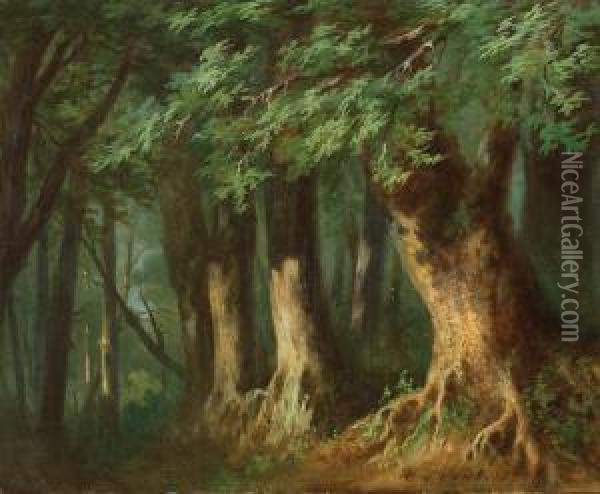 Forrest Clearing Oil Painting - Henri Trenk