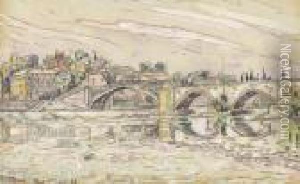 Pont Saint Esprit Oil Painting - Paul Signac